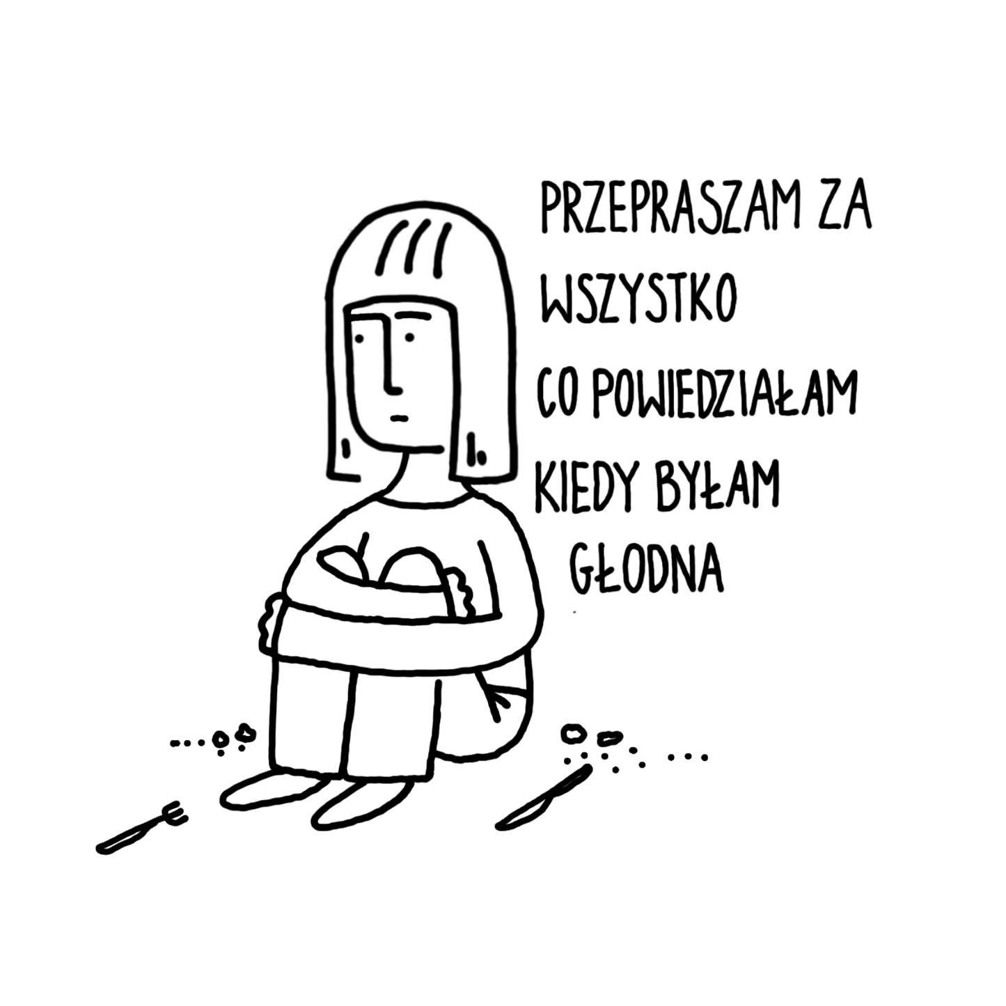 Pocztówka "Głodna"