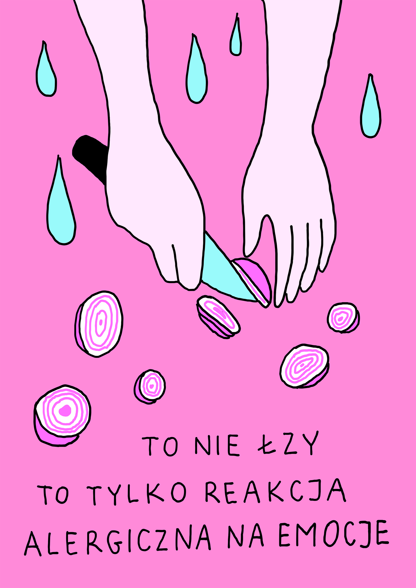 Plakat kolorowy "Nie łzy" A4