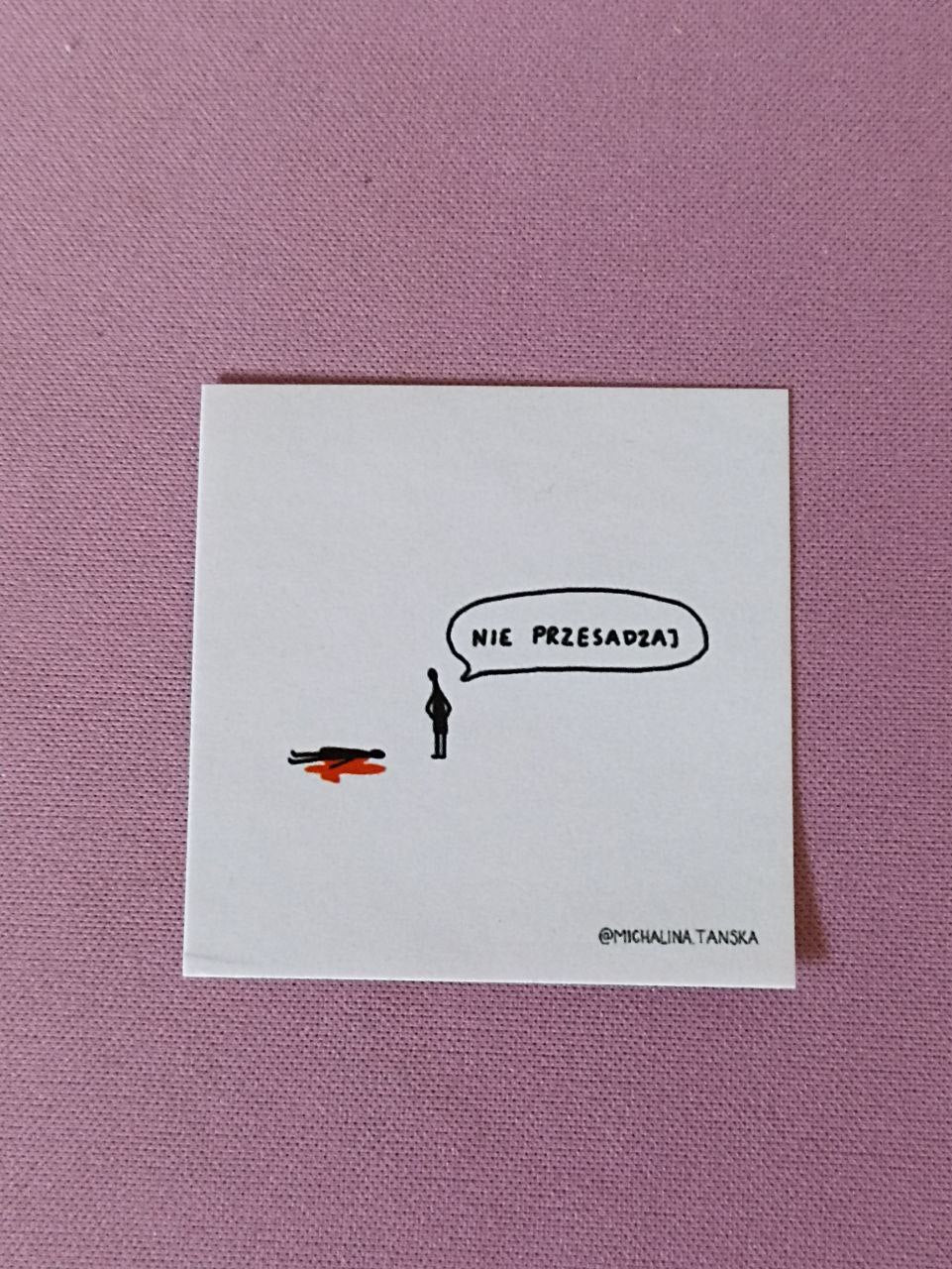 Naklejka "Nie przesadzaj"