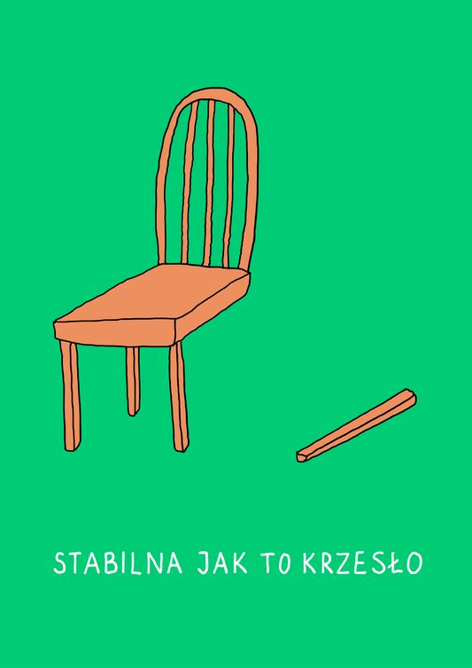 Plakat kolorowy "Stabilna" A3