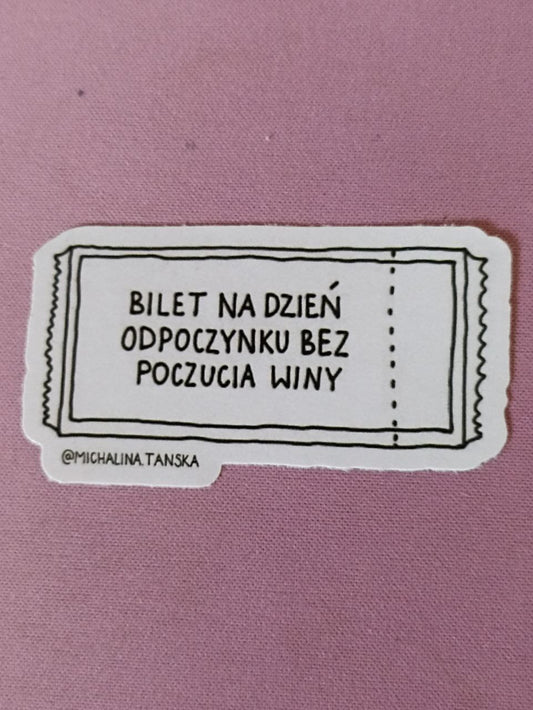 Naklejka "Bilet"